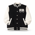 Royal Rags: Classic Varsity Jacket (Black & White Edition)