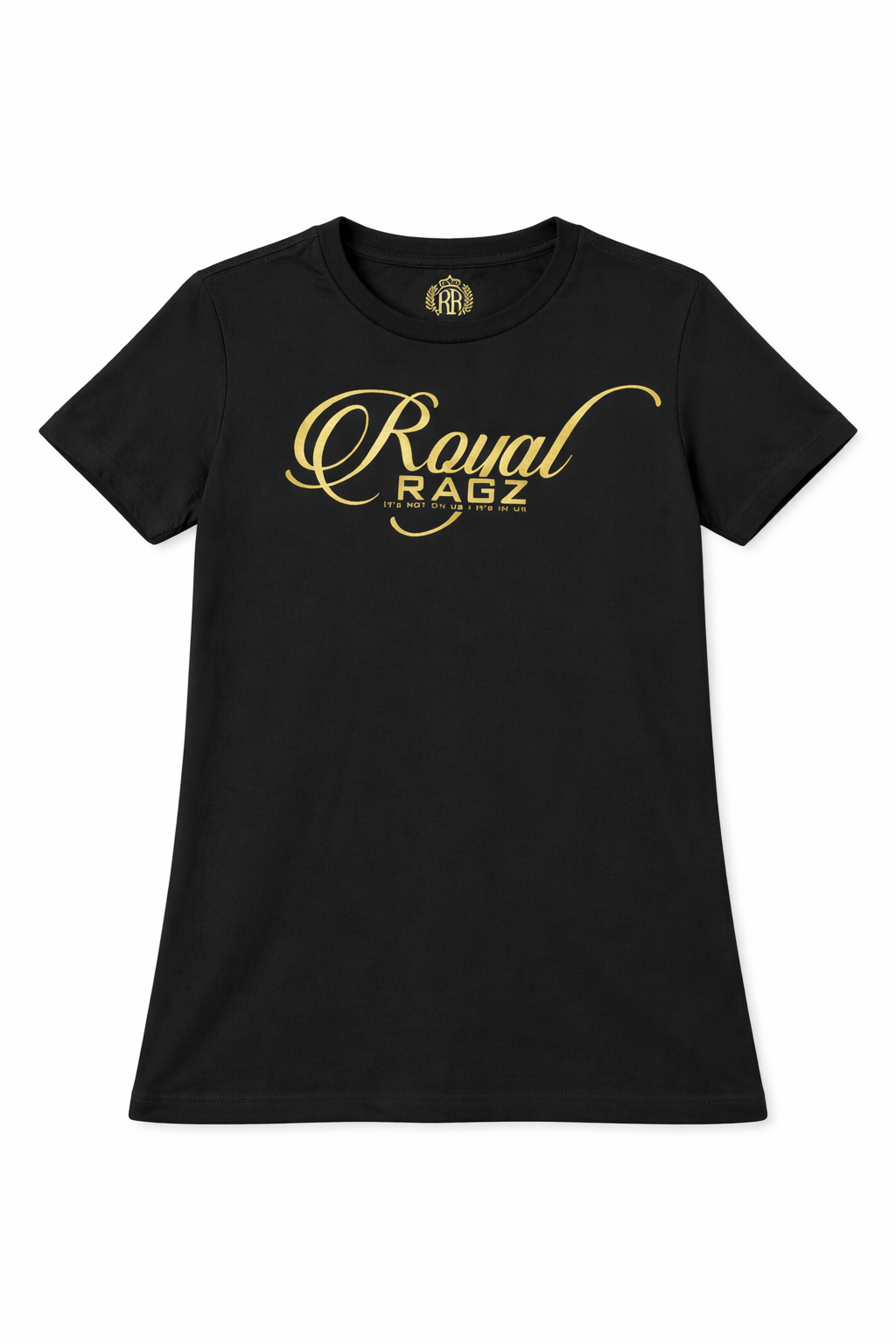 Royal Rags: Signature Script Logo Tee (Black & Gold Edition)