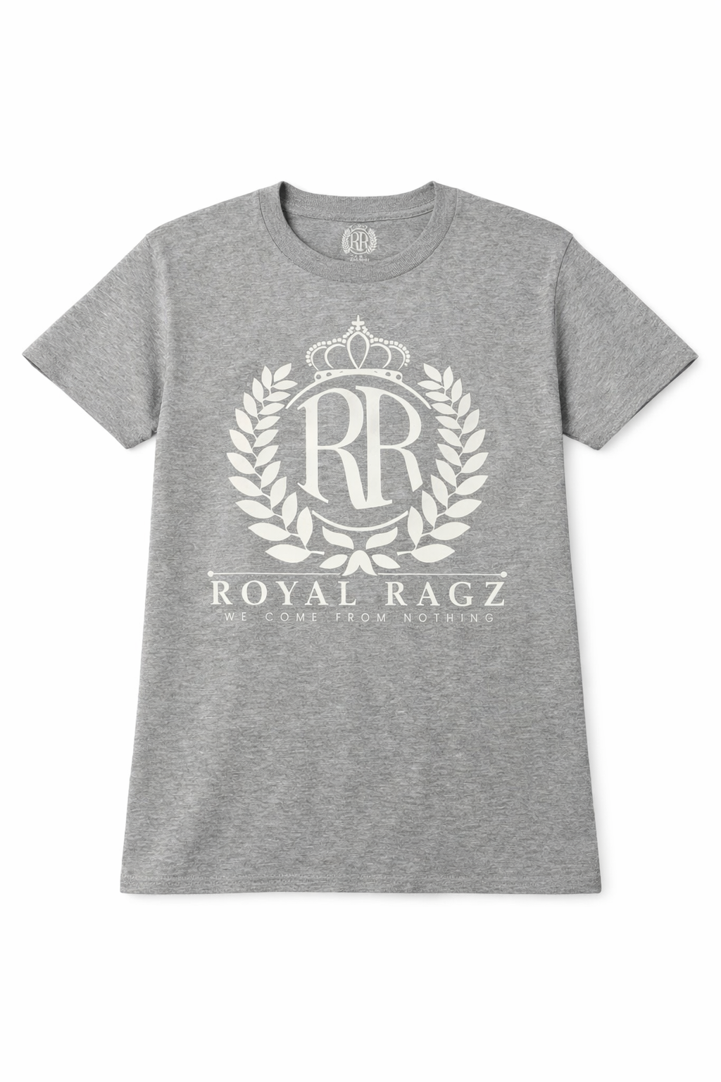 Royal Rags: Crown Crest Logo Tee (Heather Grey Edition)