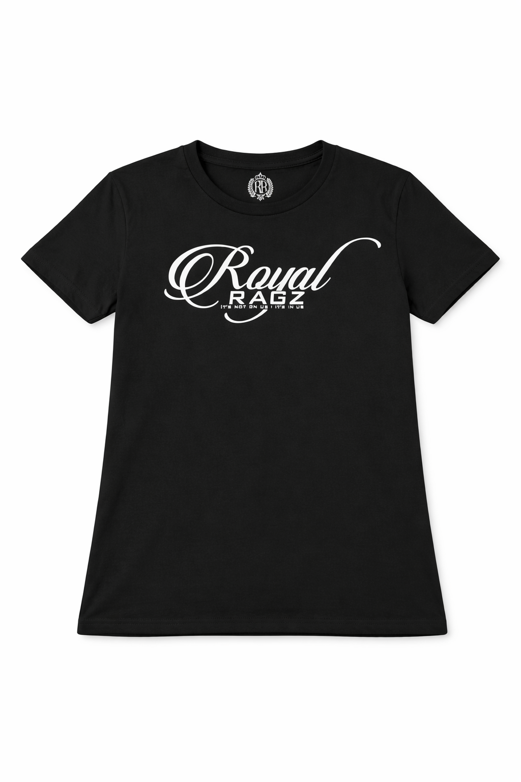 Royal Rags: Signature Script Logo Tee (Black & White Edition)