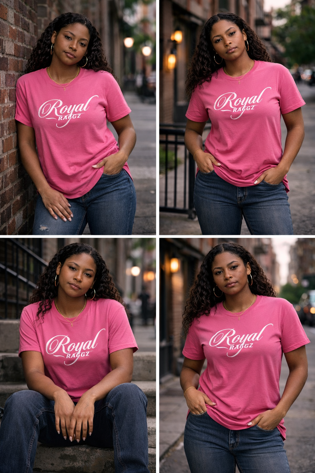Royal Rags: Signature Script Logo Tee (Pink Edition)