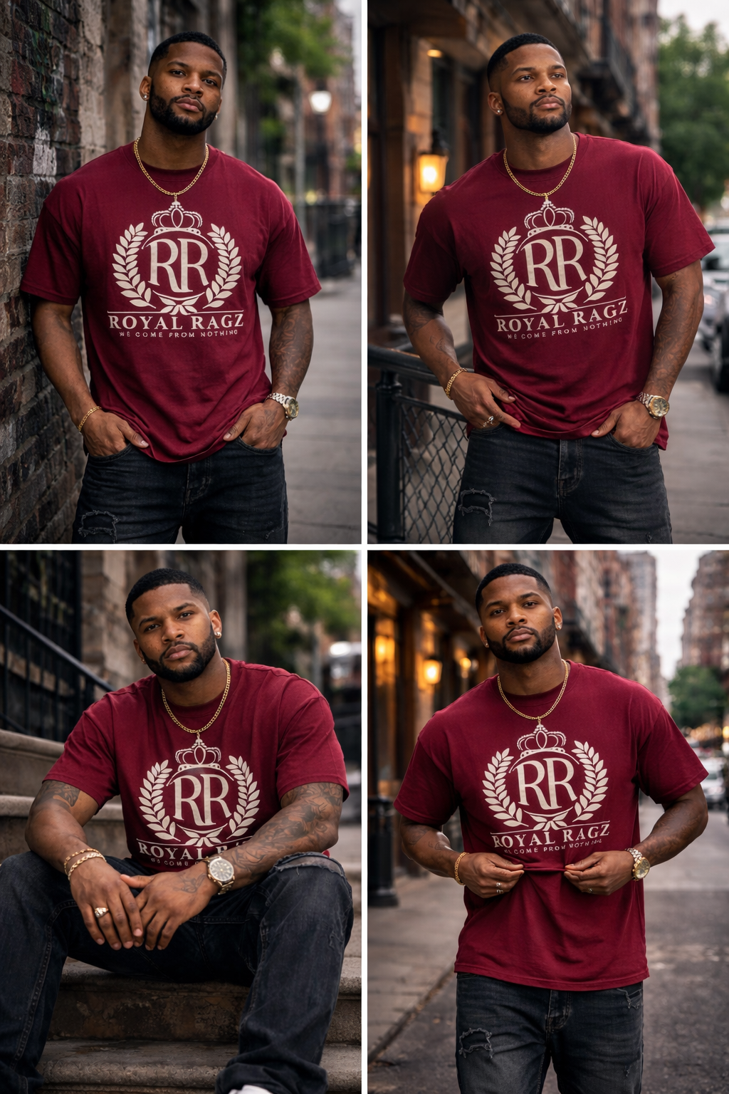 Royal Rags: Crown Crest Logo Tee (Red Edition)