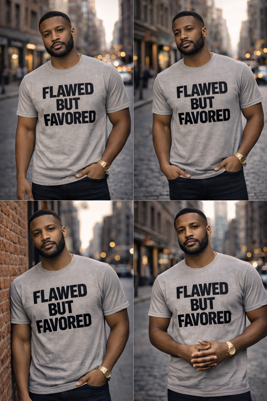 Royal Rags: Flawed But Favored Tee (Heather Grey Edition)