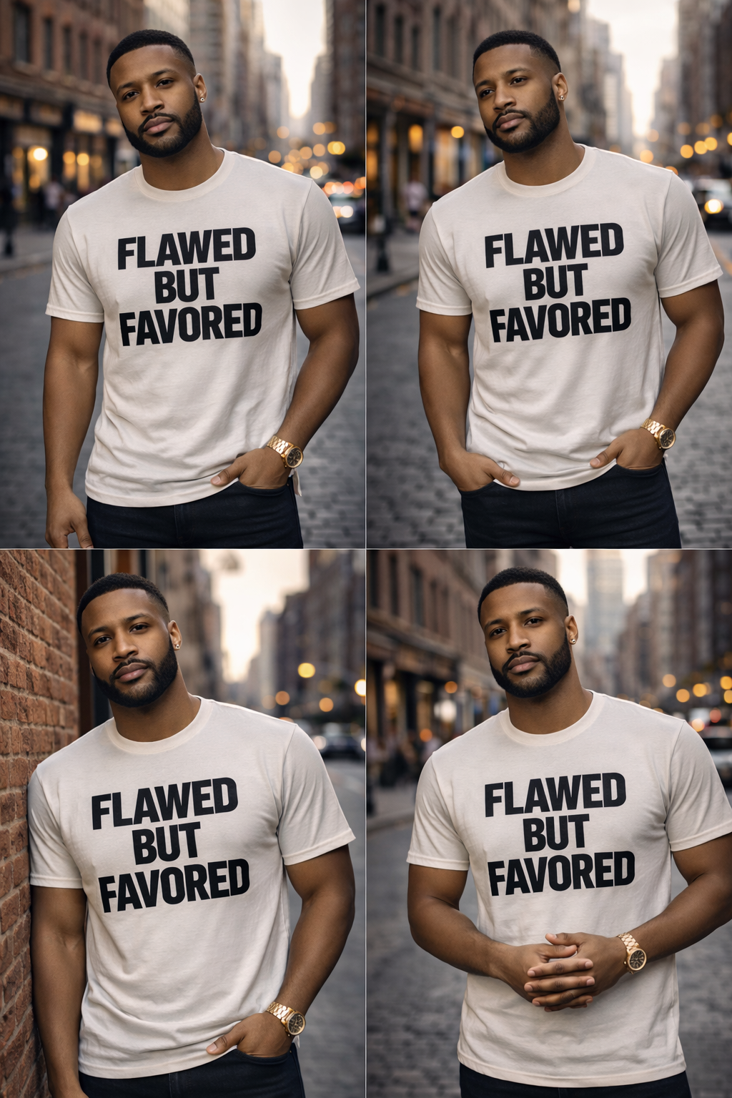 Royal Rags: Flawed But Favored Tee (White Edition)