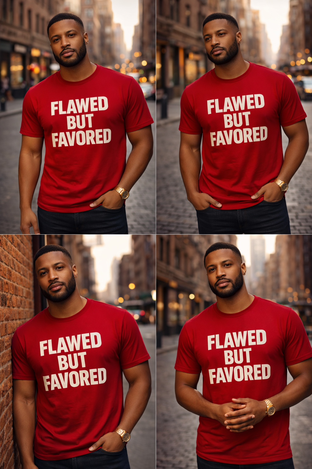 Royal Rags: Flawed But Favored Tee (Red Edition)