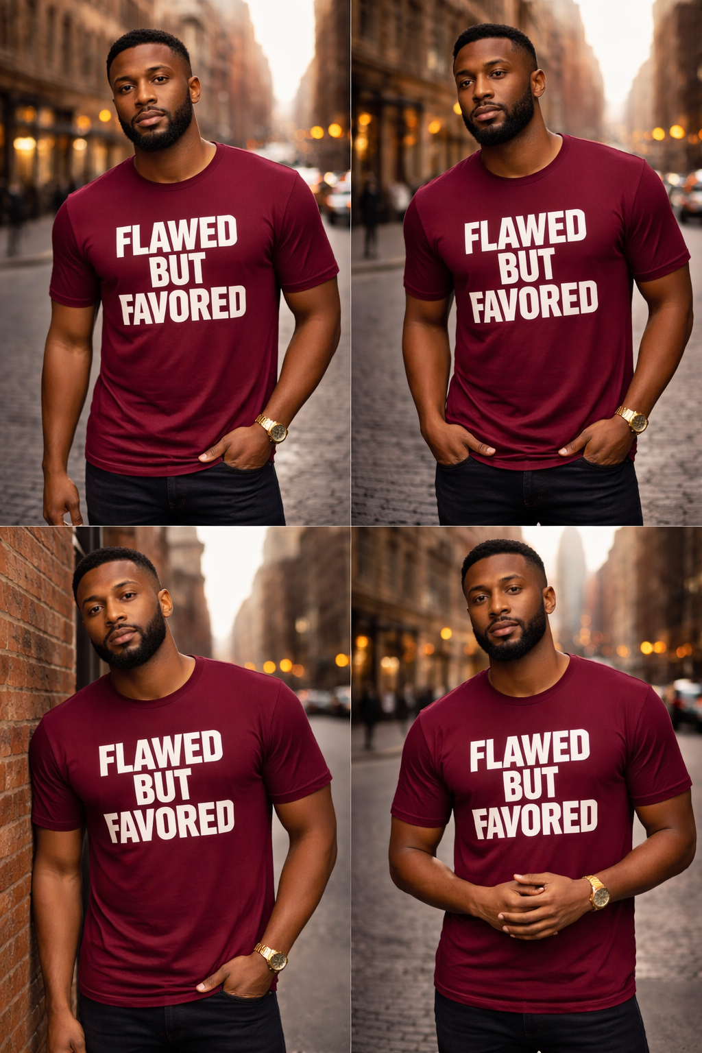 Royal Rags: Flawed But Favored Tee (Burgundy Edition)