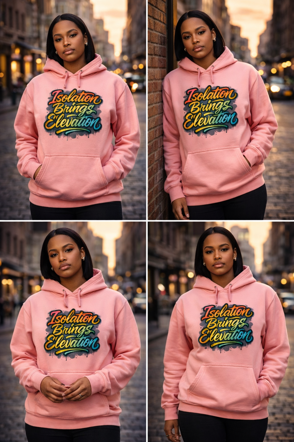 Royal Rags: Isolation Brings Elevation Hoodie (Blush Edition)