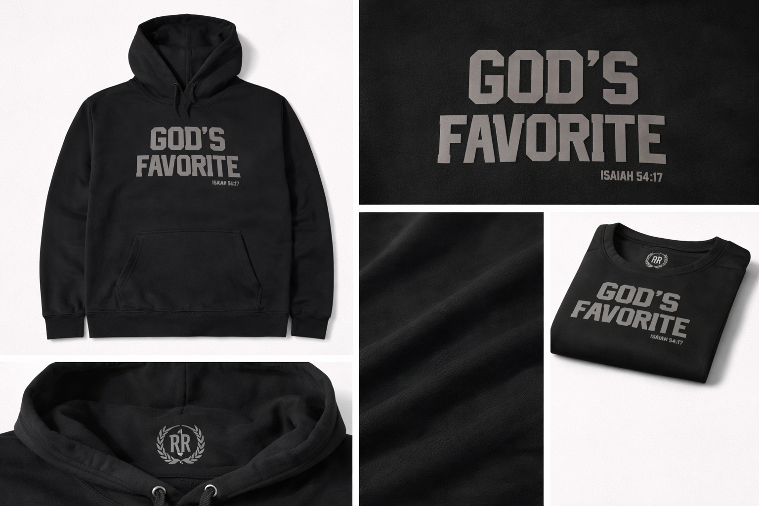 Royal Rags: God’s Favorite Hoodie (Gray Lettering Edition)