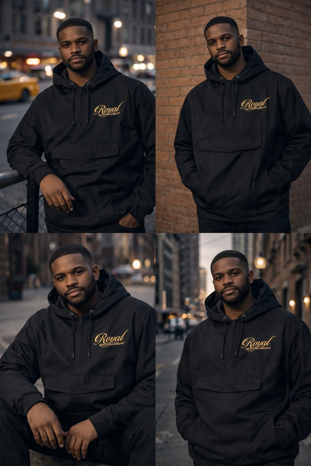 Royal Rags: Signature Script Utility Jacket (Black Edition)