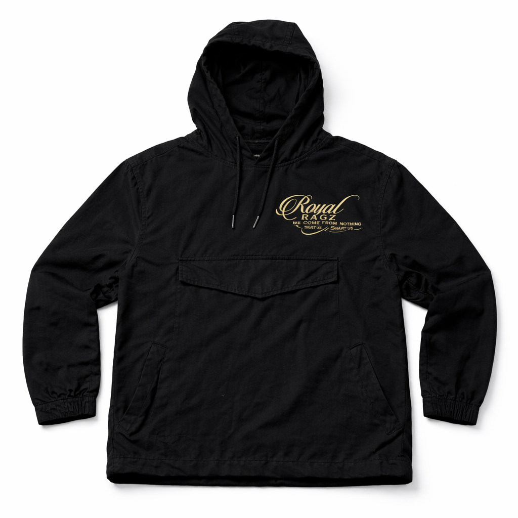Royal Rags: Signature Script Utility Jacket (Black Edition)