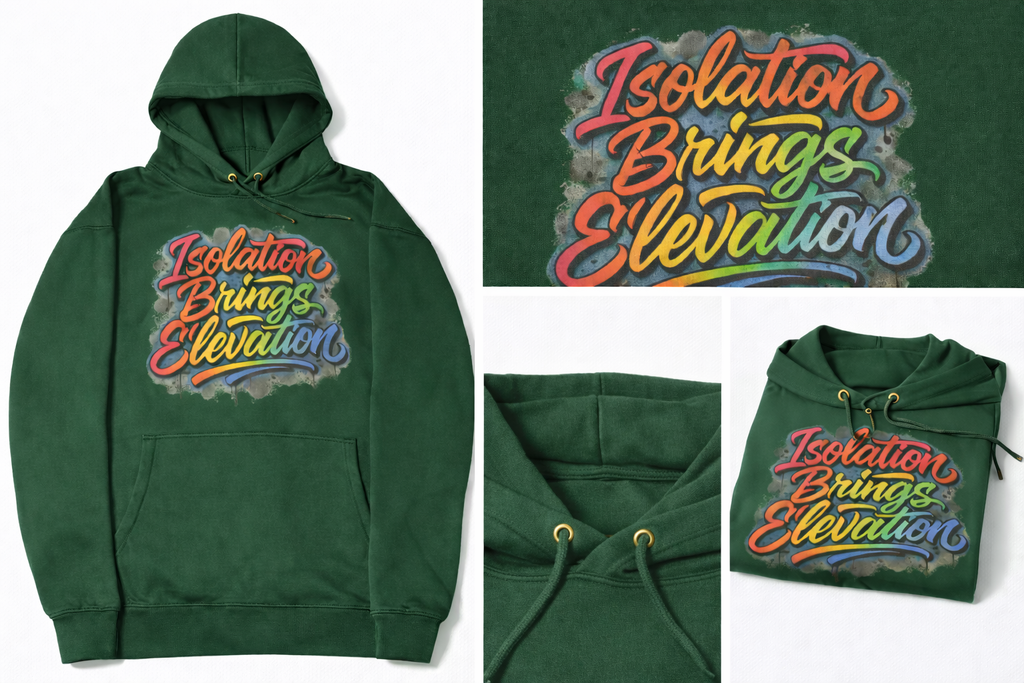 Royal Rags: Isolation Brings Elevation Hoodie (Deep Forest Green)