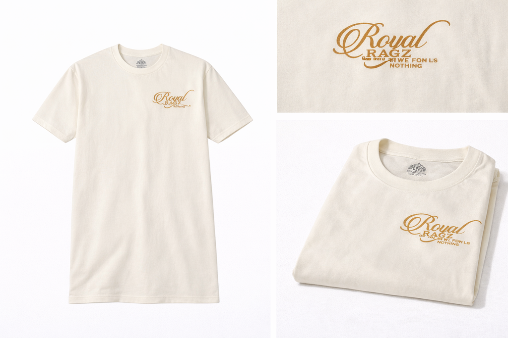 Royal Rags: Signature Script Tee (White Edition)