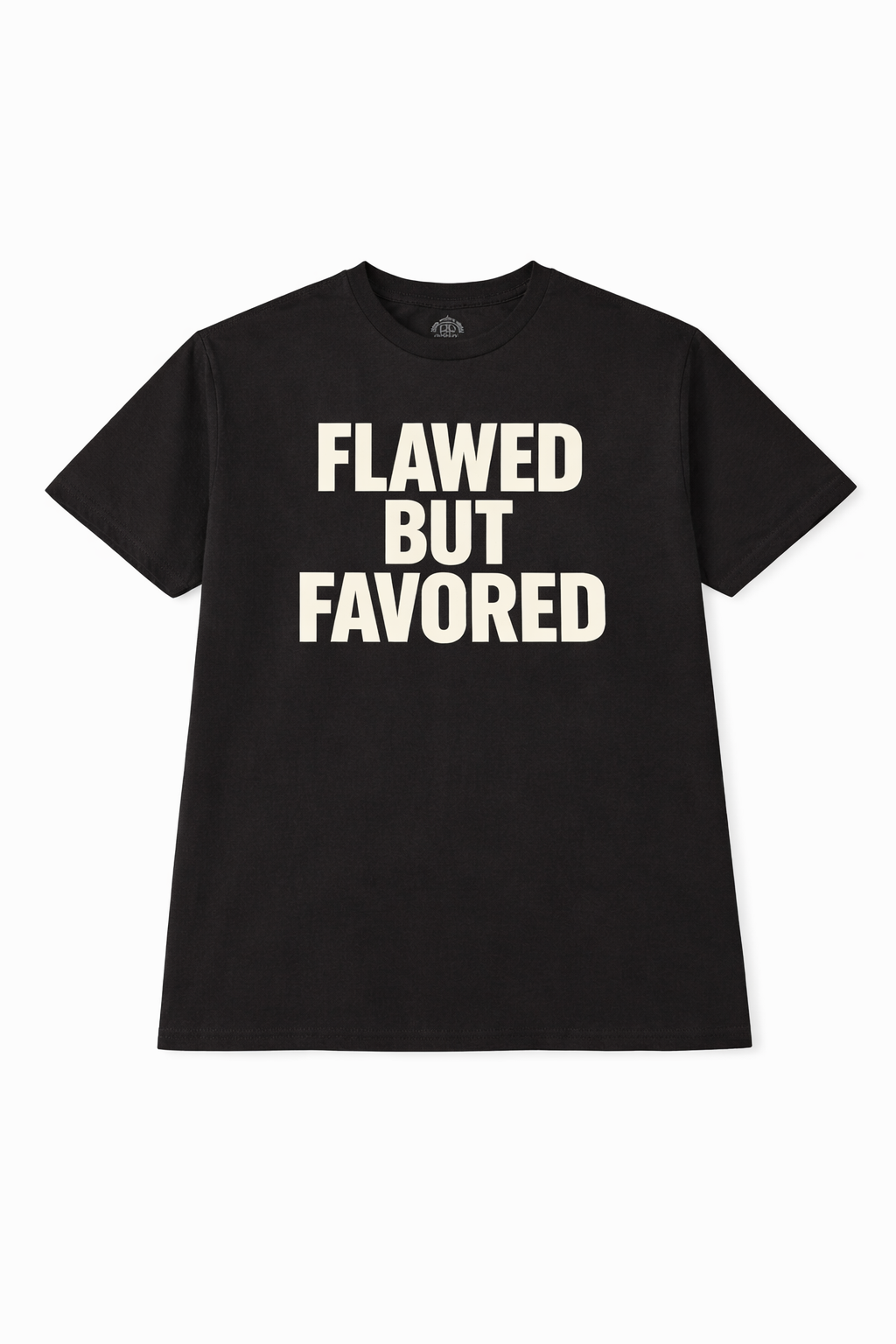 Royal Rags: Flawed But Favored Tee (Black Edition)